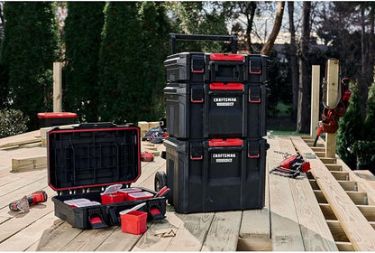 CRAFTSMAN VERSASTACK XL System Tool Box, Water Resistant Tool Storage, with 6 Small Parts Containers, 21 Inch (CMST21415)