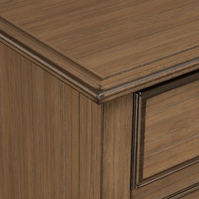 SIMPLIHOME Connaught 40" Solid Wood Cabinet in Rustic Natural Aged Brown | Traditional slim entryway and living room organizer for hats, gloves, shoes and keys with space-saving storage design.