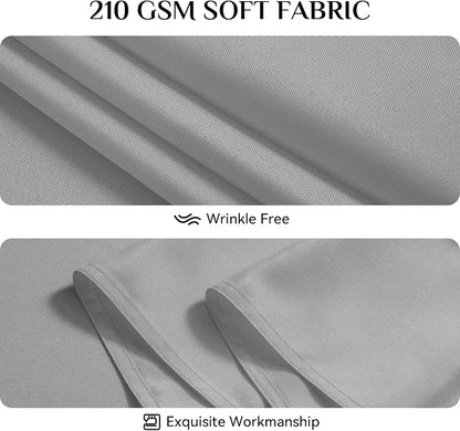 Softalker Square Tablecloth, Waterproof Table Cloths Wrinkle Free Fabric Washable Polyester Table Cover for Dining Tables Party Outdoor Camping Parties Buffet - 54 x 54 inch,Light Grey
