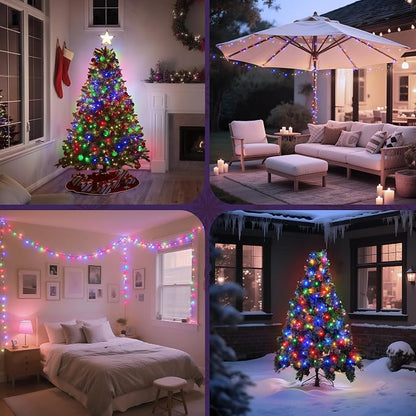 WBao Christmas Lights Indoor Outdoor 300LED 100FT, Color Changing Christmas String Lights with Remote, UL Certified, 11 Modes, Timer, Connectable & Waterproof for Party Decor, Warm White & Multicolor