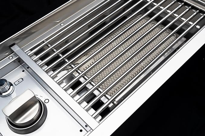 Spire Built-in 18000BTUs Searing Side Burner with Lid, Stainless Steel | Offers Drop-In Side Burner, Outdoor Propane Grill & Cooking, Convertible to Natural Gas, for BBQ Grill Island