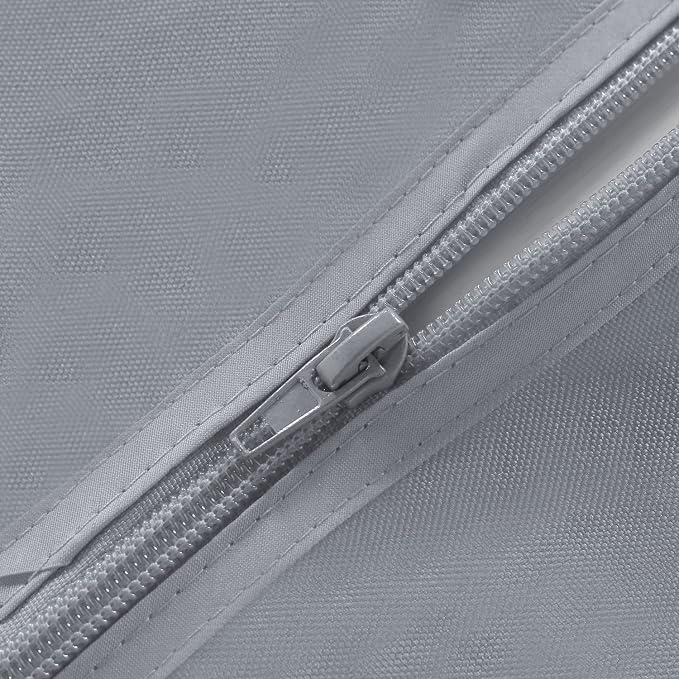 Fitable Outdoor and Indoor Tablecloth, Silver Grey, 60 Inches Round | Washable Waterproof Wrinkle Free Table Cover, Zipper and Umbrella Hole, For Spring Summer Party Picnic Camping Patio