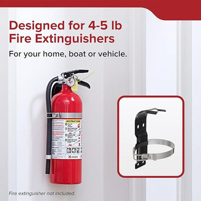 Kidde Fire Extinguisher Mount, Metal Strap Bracket, Heavy Duty, Compatible 5-Pound Fire Extinguishers, Black (Pack of 3)