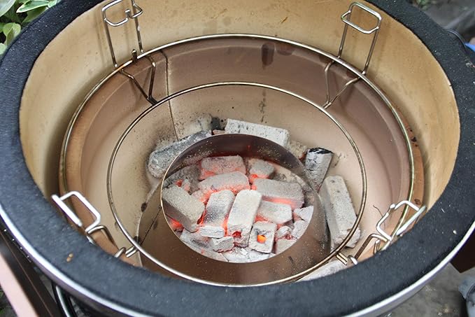 Uniflasy BBQ Whirlpool for Weber Kettle 22, 26.75 Inches WSM Weber Smokey Mountain for Big Green Egg XL Kamado Cone Kettle Charcoal Grill Accessories for Weber Master Touch 22
