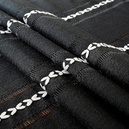 Chassic Farmhouse Style Linen tablecloths, Wrinkle Resistant Washable Dining Room Table Cloths for Small Rectangle Tables - 54 x 72 inches, Hemstitch Black