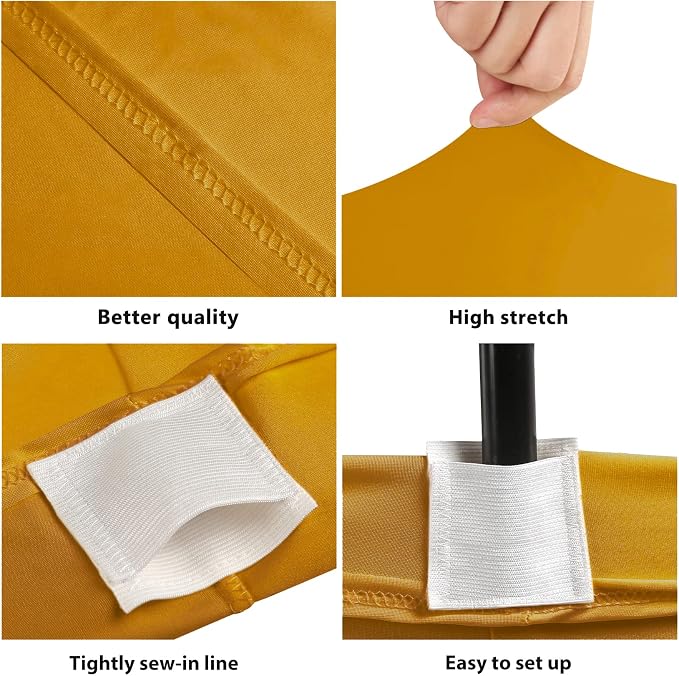 BDDC 4ft Stretch Spandex Fitted Table Cloth for 4 Foot Tables | GRS-Certified Eco-Friendly Fabric, Elastic Fit Rectangle Tablecloth, Washable, Wrinkle-Free, For Events & Parties