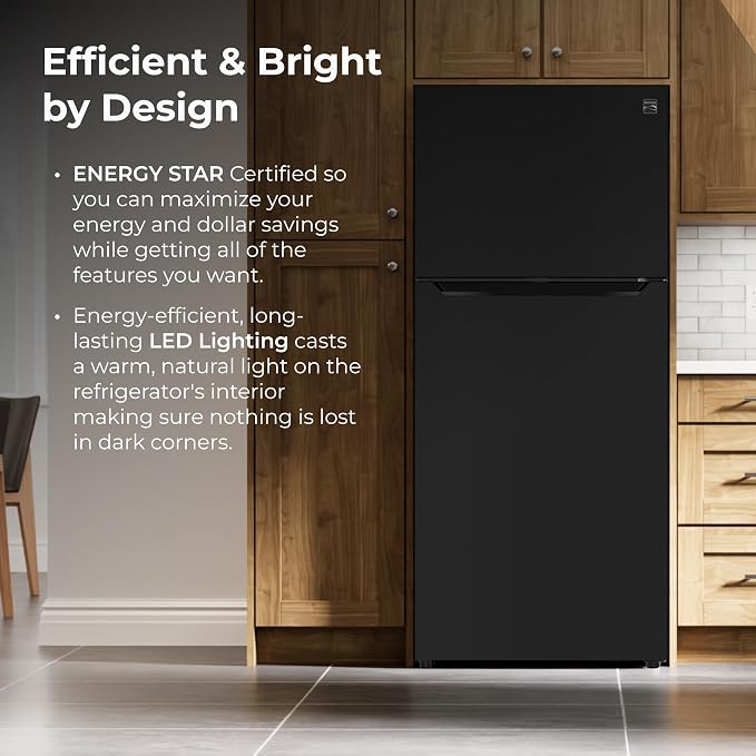 Kenmore 18.1 cu. ft. 30" Wide Top Mount Refrigerator - Black
