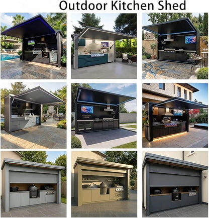 Luxury Outdoor Kitchen BBQ Pod – Premium Stainless Steel Modular Grill Cabinet, Custom Weatherproof Garden Cooking Station for Coastal Homes, Patios and Backyard Entertaining