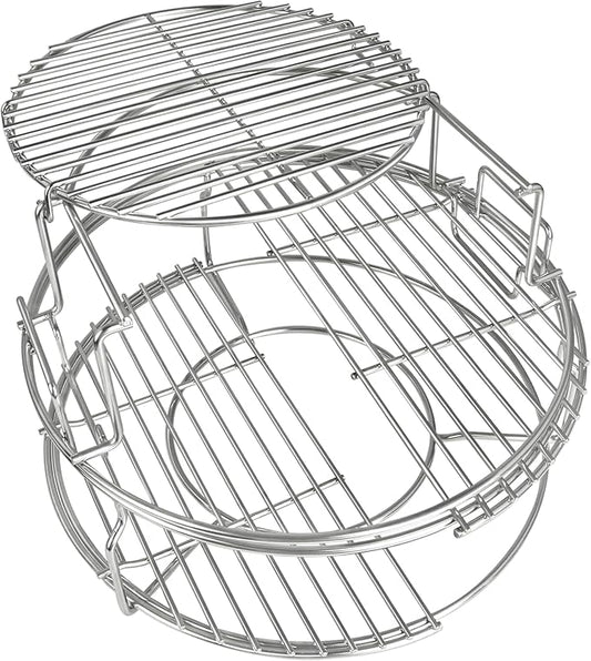 5 Piece Expander Rack for Big Green Egg Medium Replacement Kit Grill Racks for Eggspander Conveggtor Basket 304 Stainless Steel with Removable Cooking System BGE Accessories