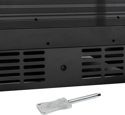 KoolMore Reserve 15 in. Under-Counter Panel Ready Dual Zone Built-in Wine Cooler with 23 Bottle Capacity and Wooden Shelves in Black, ETL Listed (KM-CW28DZ-WPR)