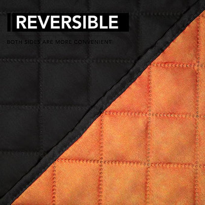 Easy-Going Reversible Couch Cover, Oversized Recliner, Orange/Black | Machine Washable Slipcover For Dogs, Water Resistant Furniture Mat For Living Room, Non-Slip Sofa Cover, Pet Friendly