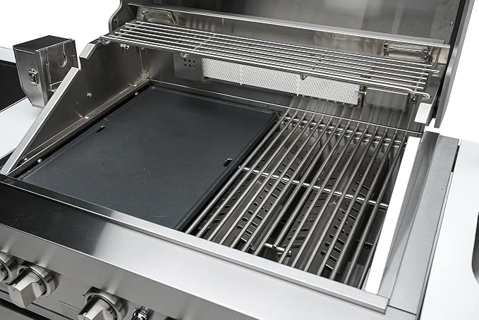 Mont Alpi MAGR Dual Sided Heavy Duty Cast Iron Reversible Griddle Grill Pan Plate - Flat & Ridged Surface - Fits Any MABi805 & MABi400 Built-in and MAi805 MAi400 & MA-957 Outdoor Kitchen Island Grill