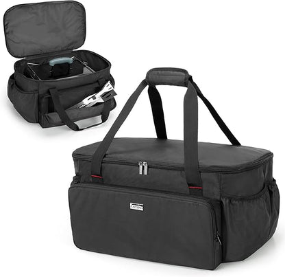 samdew Portable Grill Carry Bag Compatible with Weber 1141001 Go-Anywhere Gas Grill, Outdoor Camp Grill Cover Compatible with Weber 121020 Go-Anywhere Charcoal Grill, Bag Only (Patented Design)