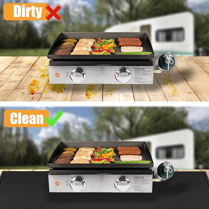 Heat Resistant Mats for Countertop fits Tabletop Grill, 36x30x0.02in, Black | 1022℉ Fireproof grill mat for countertop/table protection, fits gas/charcoal grills, pizza ovens, fits Blackstone & Ninja