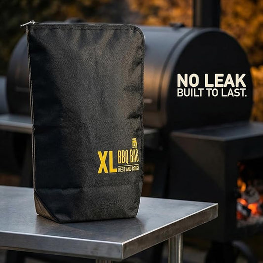 BBQ Blanket for Resting Meat, 21" x 15" x 8" Insulated Meat Resting Bag, 5-Layer Heat-Resistant Design, Easy to Clean, Heavy-Duty Wide Mouth for Briskets, Steaks