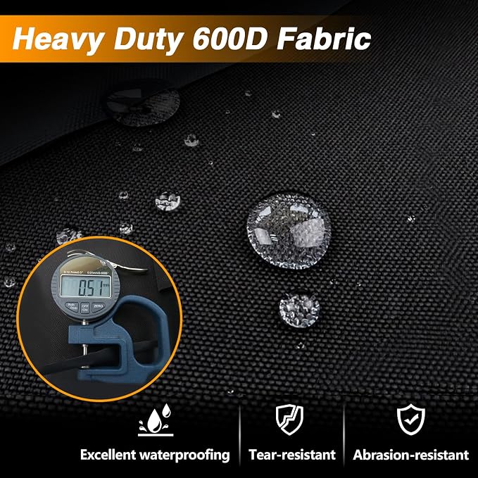 EVRBUL Table Top Grill Cover Compatible with Royal Gourmet PD1305H 3-in-1 Grill Griddle Combo, Waterproof Heavy Duty 600D Portable Griddle Cover 33"L×20.5"W×9.5"H, Windproof Tabletop BBQ Grill Cover