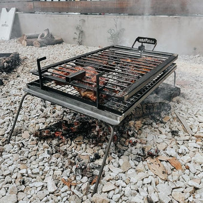 Heavy duty Iron Cross Argentinian asador grill Made in Argentina - Premium Argentine Grill - Parrilla Asado - Fully disassembled (Only Grill)