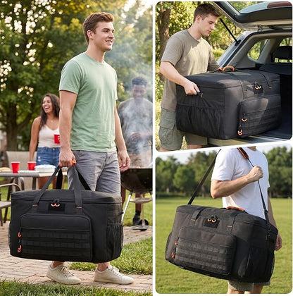 Grill Carrying Bag, Grill Cover Compatible with Ninja OG951 OG850 Woodfire Pro XL Outdoor Grill & Smoker, Grill Storage Carry Bag with Multi Pockets for Grill Accessories, Bag Only