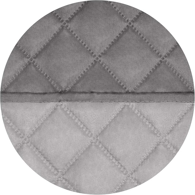 PureFit Reversible Quilted Couch Covers for Dogs Loveseat Sofa Cover 46.5” | Gray/Light Gray, Water Resistant Couch Protector, Washable Pet Couch Cover with Non Slip and Elastic Straps For Kids