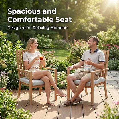RoyalCraft Aluminum Outdoor Patio Chairs Set of 6, Outdoor Chairs with Waterproof Cushions, Outdoor Dining Chairs with Armrests, Metal Patio Furniture Set for Porch, Balcony, Deck, Backyard, Brown