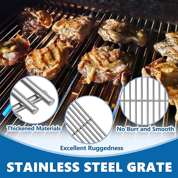 SafBbcue Grill Grates for Pit Boss 820 850 Pellet Grill Grates, Pit Boss 820 PB820D PB820XL PB820PS1 Parts, Pit Boss Navigator 850, Pit Boss Pro Series 850 Wood Pellet Grills Grates PB850PS2 PB850XL