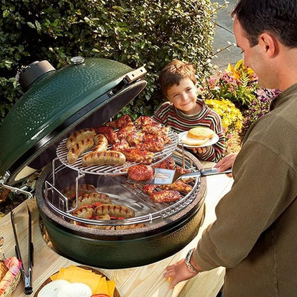 5 Piece Replacement Kit for Big Green Egg Large, Rack for Eggspander 5 Piece Kit Conveggtor Basket 304 Stainless Steel Grill Stack Rack with Removable Cooking System Expander Rack