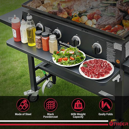 36 X 7 Folding Front Shelf for Blackstone 36 inch griddle 2149 1984 1554 1825, Easy-Check Fit Accessory for Outdoor Cooking or Use