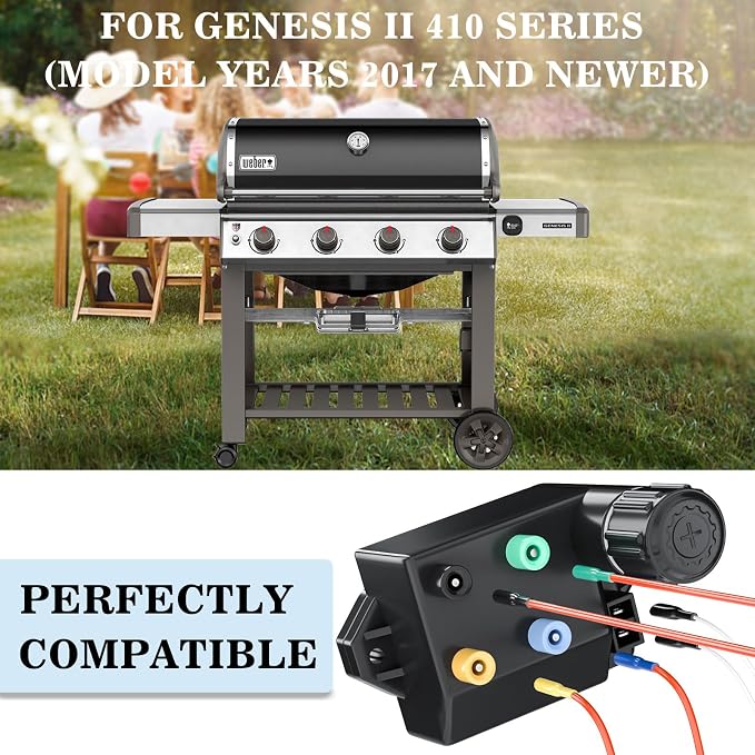 GRISUN 66355 4-Outlet Igniter Kit for Weber Genesis II Grills | 4-Outlet Electronic Ignition; Fits 2017 and Newer Weber Genesis II E210, E410, LX410 and SE410 Gas Grills
