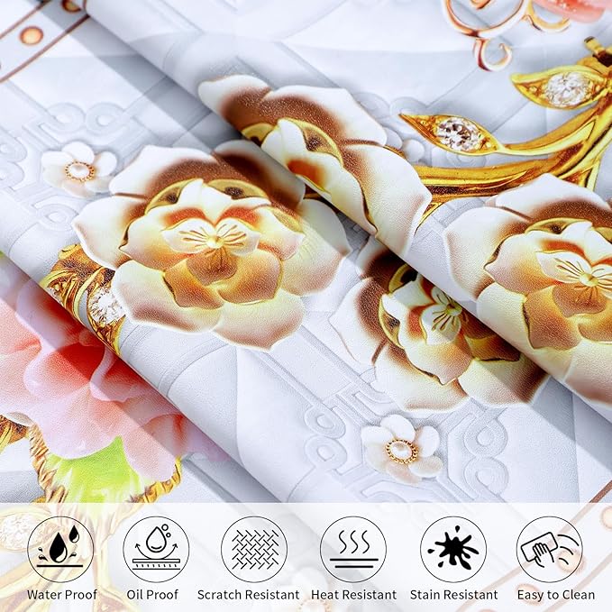 Heavy Duty Waterproof Vinyl Tablecloths for Rectangle Tables, Oil Proof Spill Proof PVC Table Cloth, Wipe Clean PVC Table Cover for for Dining, Camping, Picnic, Outdoor (001,Grey, 55 * 108)