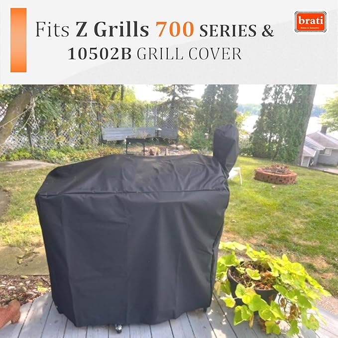 Grill Cover for Z Grills 700 Series and 10502B Pellet Smoker,54 Inch Z Grills Pellet Grill Cover Accessories