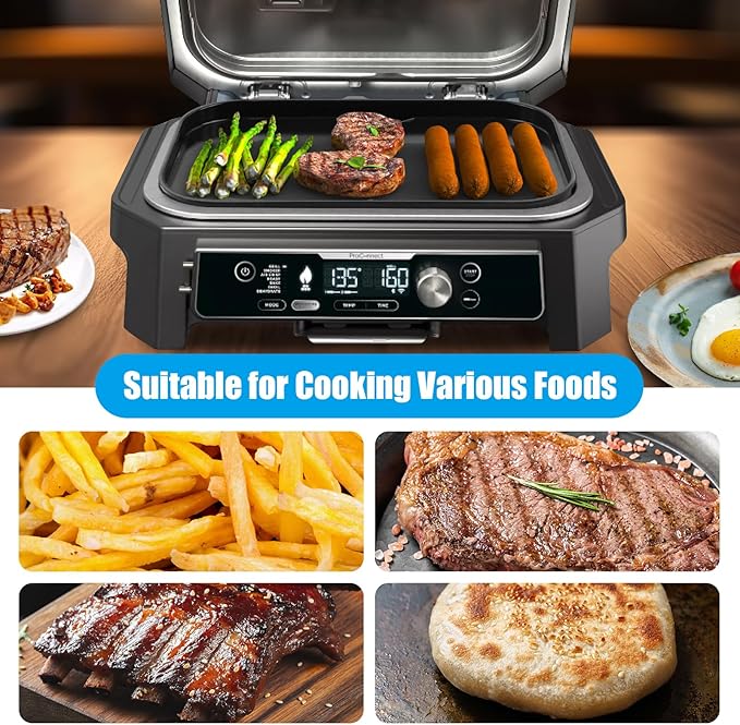 Outspark Grill Griddle Plate for Ninja Woodfire OG951 OG850 OG952 Grill Accessories, XSKGRIDLXL Non-Stick Flat Top Griddle Pan for Ninja Woodfire OG800 OG900 Series