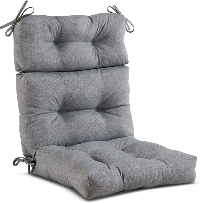 Greendale Home Fashions Cement 44'' x 22'' Outdoor High Back Chair Cushion
