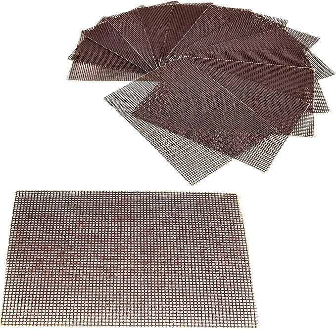 [40 Pack] Grill Cleaning Screens-Griddle Scraping Cleaner Mesh, Removal of Tough Stain on BBQ Grills, Cooktops and Stove Tops for Restaurant, Bars and Home Use (40)