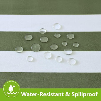 Smiry Spandex Fitted Tablecloth for 4 Foot Rectangle Tables, Washable Picnic Table Cover with Elastic, Stretch Reusable Table Cloth for Outdoor, Camping, Dining & Kitchen (Stripe, 30"x48")