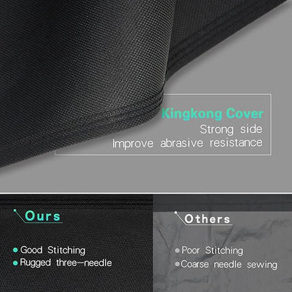 Kingkong 7105 Premium Grill Cover for Weber Spirit 210 Series Gas Grills with Both Collapsed (Not Fit for Spirit II E-210) Including Grill Brush and Tongs