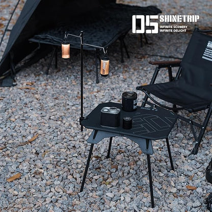 HZGAMER Folding Camp Table, 2 in1 Adjustable Height(16 inch/4 inch) Foldable Camping Desk, Outdoor Camping Table Picnic Table for Cooking, Beach, Hiking, Travel, Fishing, BBQ