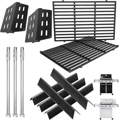 Grill Parts Kit for Weber Genesis 300 310 330 Genesis E330 E310 S310 S330 EP330 S320 E320 Grill Parts 17.5" Flavorizer Bars, Genesis 7528 Grates Heat Deflector Grill Parts Kit, 3Pcs 62752 Burner Tube