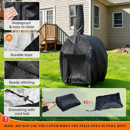 Waterproof Outdoor Pizza Oven Cover, Suitable for 32.5" Pizza Oven, UV & Dust Resistant Cover