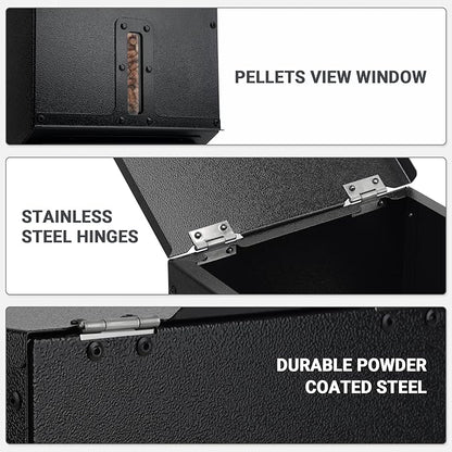 Stanbroil Pellet Grill Hopper Extension, Pellet Smoker Accessories for Traeger Pro Series 22, 34, 575, 780, Tailgater 20, Junior 20, Bronson 20, Black