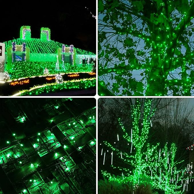 75.8 FT 200 LED Extendable Green Christmas String Lights Indoor Outdoor | Memory Function & Timer & 8 Modes,Ultra Bright Green Wire Waterproof Mini Lights for Christmas Tree Yard Holiday Party Decor
