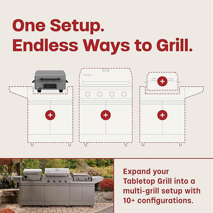 TYTUS Tabletop Electric Grill & Griddle Combo with 318 Sq. In Cooking Area, Dual-Sided Aluminum Plates, up to 500F, LCD Display with 2 Temp Probes