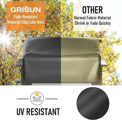 Grisun 39 Inch Built-in Grill Cover for Weber and KitchenAid Built in Gas Grills, Bull Outdoor Kitchen & Grill Head Cover, Heavy Duty Waterproof BBQ Grill Cover with Handle, Black