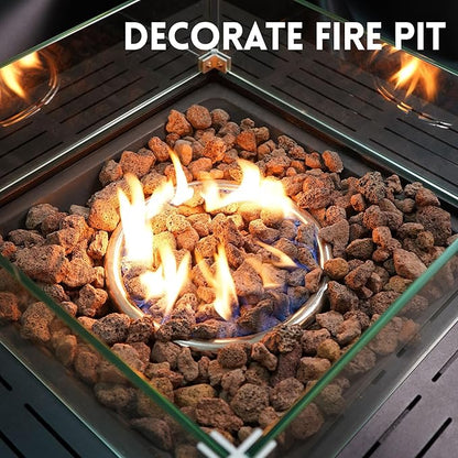 GasSaf 10 Pounds Red Lava Rocks for Fire Pit, Fireplace, Gas Fire Tables, Gas Log Set, Decorative Landscaping Rocks for Indoor and Outdoor (0.8-1.2 Inch)