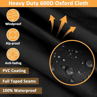 Grill Cover for Pit Boss 700FB, 700D, 700S, 700SC Wood Pellet Series Grills, Replace for Pit Boss 73701, 600D Heavy Duty Waterproof Fade Resistant Grill Cover for Pitboss