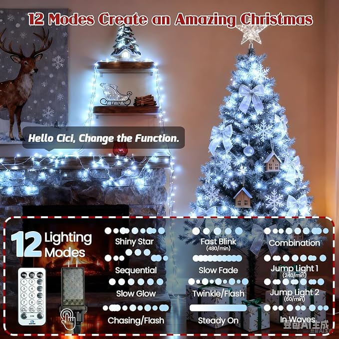 2026 New Voice Control Connectable 88FT 240LED String Lights Indoor Outdoor Clear Wire Twinkle Fairy Light Plug in with Timer for Bedroom Classroom Wedding Tree Patio Decor