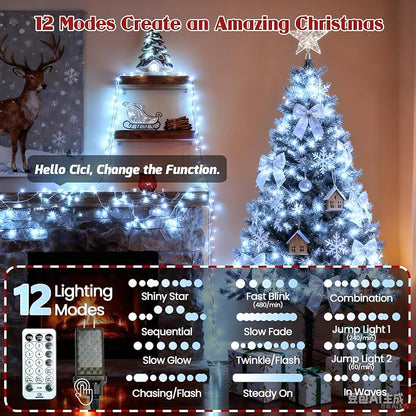 2026 New Voice Control Connectable 88FT 240LED String Lights Indoor Outdoor Clear Wire Twinkle Fairy Light Plug in with Timer for Bedroom Classroom Wedding Tree Patio Decor