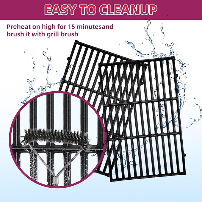 Grill Flavorizer Bars & Cooking Grids for Weber Genesis 300 Series (2011-2016) - E310 E320 E330 S310 S330 EP310 EP320 EP330 With Front Control Grills, Replacement For Weber Genesis Grill Parts