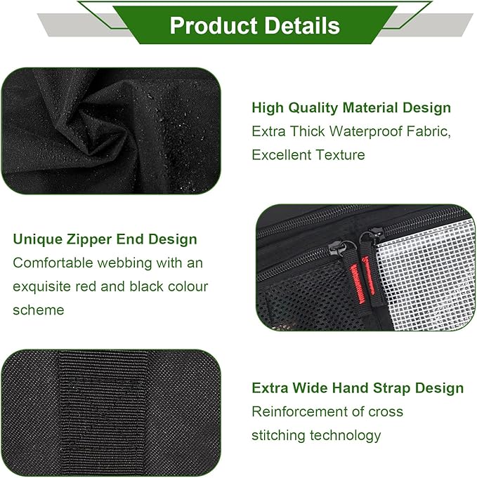 Grill Tool Organizer, BBQ Tool Storage Bag with Pockets- 20" Heavy-Duty Storage Bag Waterproof 600D Oxford, Folding Design Gift for Camping, Tailgates, Outdoor BBQ Parties (20" Lx6 Wx5 H)