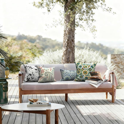 LVTXIII 2 Pack Outdoor Throw Pillow Covers for Patio Furniture, 16x16 Inch Square Pillow Case, Water-Repellent Cushion Covers for Garden, Porch, Sofa, Paisley Vintage