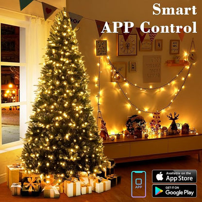 Brizled Smart String Lights, 200 LED Color Changing Christmas Lights 66 ft | App & Voice Control; Warm White & Multicolor; Dimmable; Timer; Xmas Tree Light Music Sync for Indoor Outdoor Wedding Party